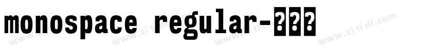 monospace regular字体转换